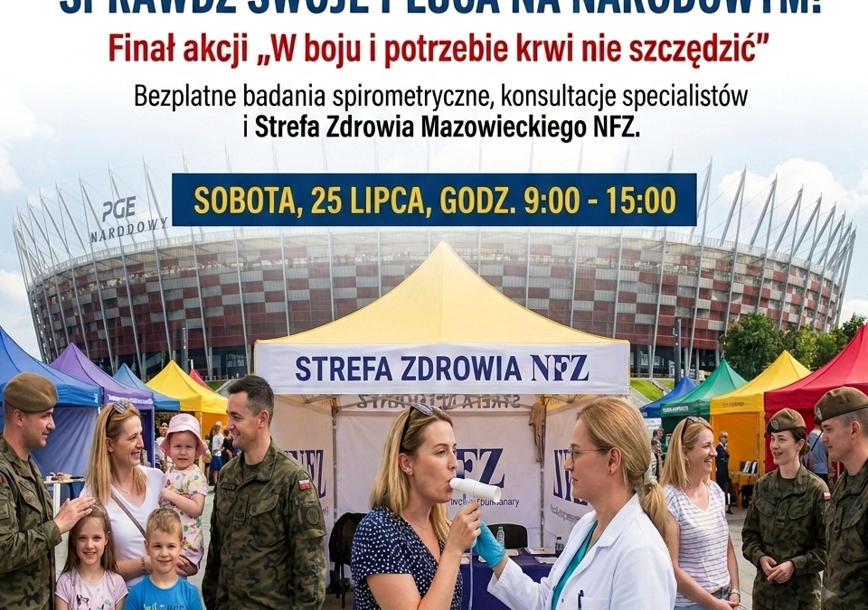 Bezpłatne badania spirometryczne na PGE Narodowym! Za nami piknik edukacyjny i akcja profilaktyczna
